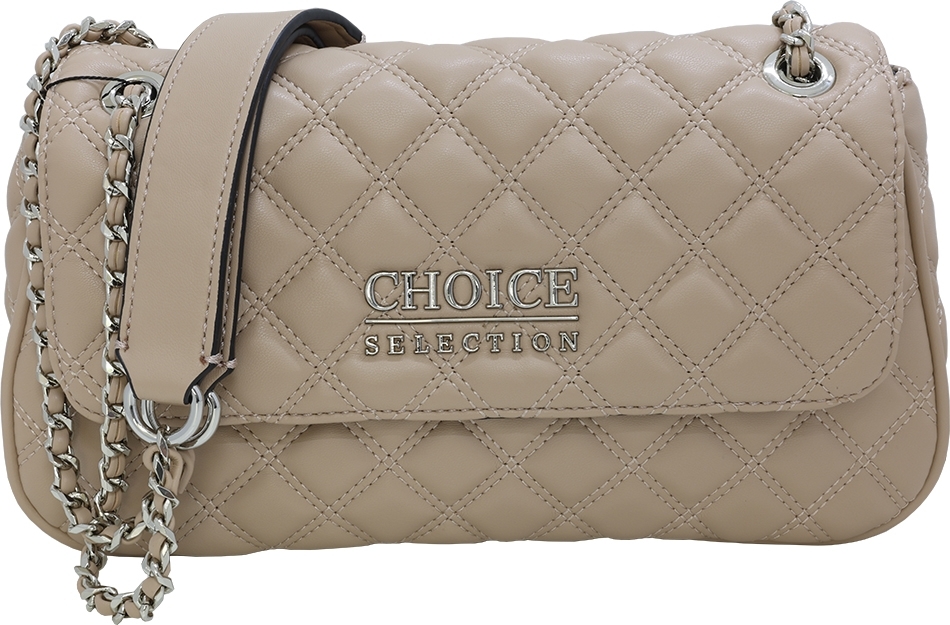 Bolsa Choice KL003  Beige/Silver - Feminina